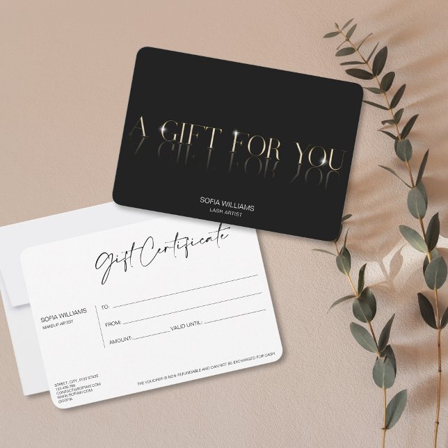 Luxury  Modern Gift Certificate Gift Card add logo (Creator Uploaded)