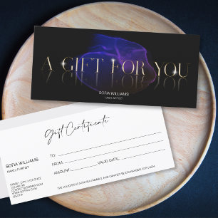 Luxury Modern Gift Certificate Gift Card add logo