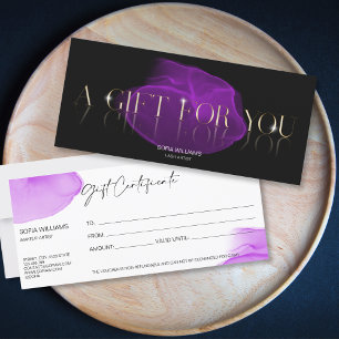 Luxury Modern Gift Certificate Gift Card add logo