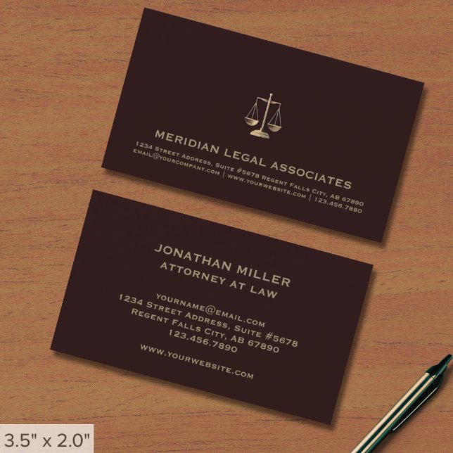 Luxury Modern Lawyer Business Card (Creator Uploaded)
