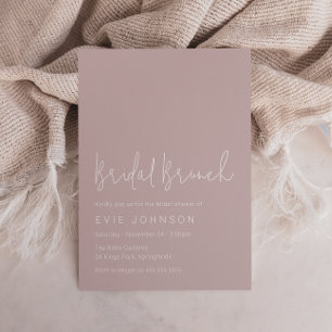 Luxury Modern Minimalist Bridal Shower Brunch Invitation
