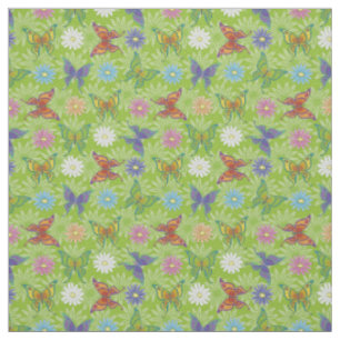 Luxury Modern Natural Floral Butterfly Fabric