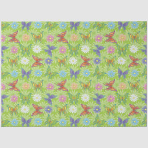 Luxury Modern Natural Floral Butterfly Tissue Paper