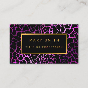 Luxury Modern Pink Tiger Add Your Text Business Card