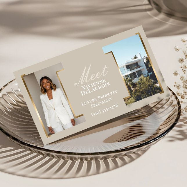 Luxury Modern Professional Photo Collage Elegant Business Card (Luxury Modern Professional Photo Collage Elegant Business Card)