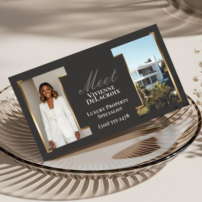 Luxury Modern Professional Photo Collage Elegant Business Card (Luxury Modern Professional Photo Collage Elegant Business Card)