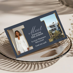 Luxury Modern Professional Photo Collage Elegant Business Card