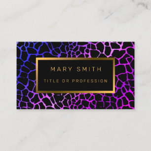 Luxury Modern Purple Tiger Add Your Text Business Card