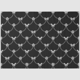 Luxury Modern Silver Natural Floral Butterfly Tissue Paper