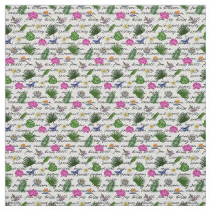 Luxury Modern Tropical Natural Floral Butterfly Fabric