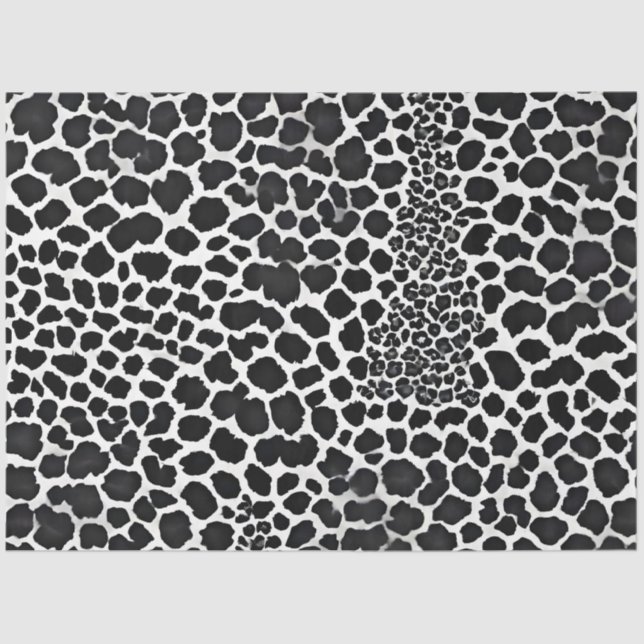 Luxury Modern White Leopard Elegant Collection Tissue Paper (Front)