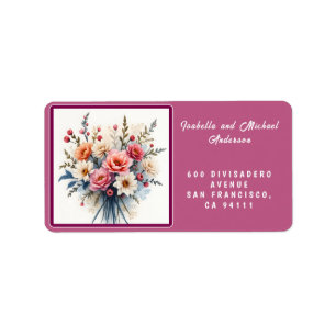 Luxury Modern Wildflowers Beautiful Collection Label