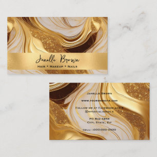 Luxury Molten Gold Foil and Glitter Business Card