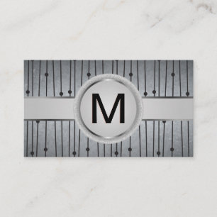 Luxury Monogram Band Abstract Pattern Business Card