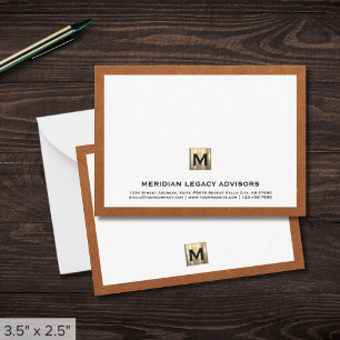 Luxury Monogram Business Card