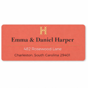 Luxury Monogram Wedding Address Envelope