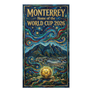 Luxury Monterrey Soccer Art 2026 City Stadium Photo Print