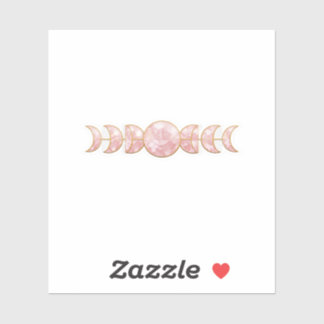 Luxury Moon Phases Pink Quartz Sticker