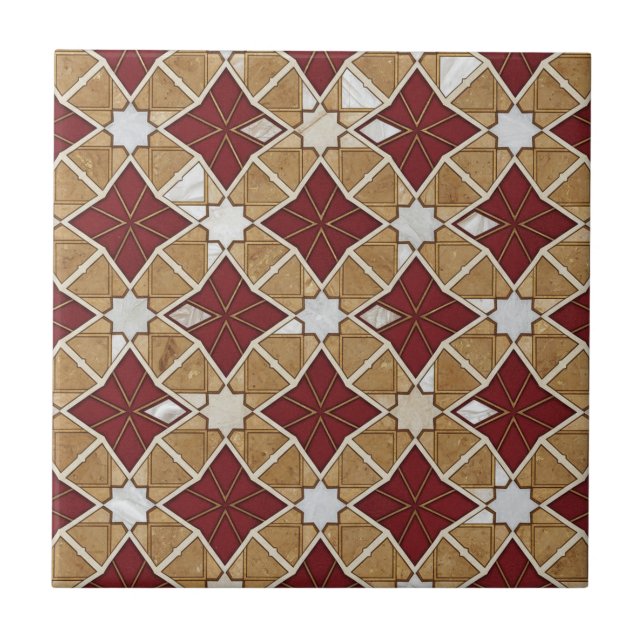 Luxury Moroccan Zellige Mosaic Seamless Pattern  Tile (Front)