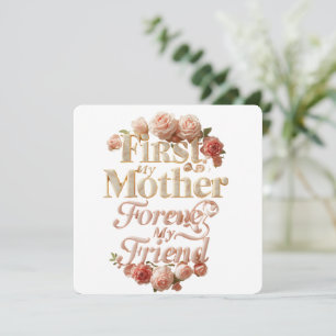 Luxury Mother Daughter Quote Design   Soft Gold Fl Card