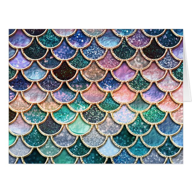 Luxury multicolor Glitter Mermaid Scales (Front Horizontal)