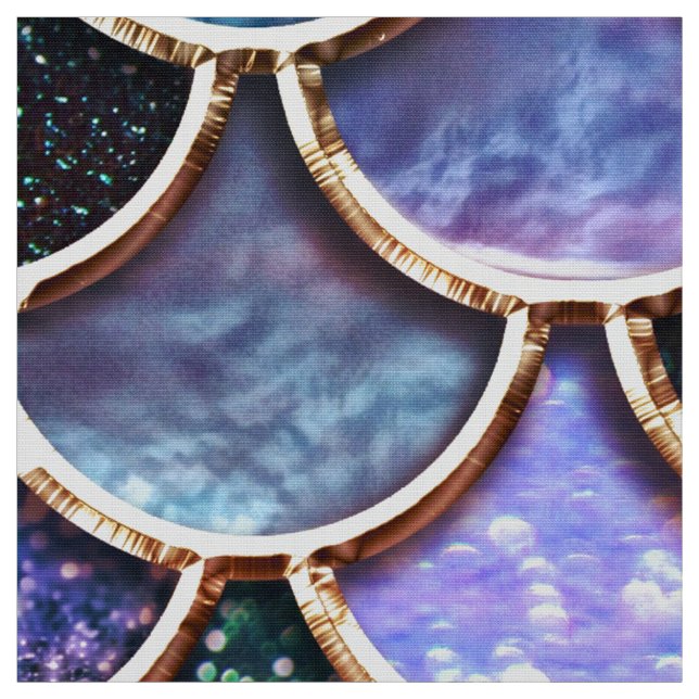 Luxury multicolor Glitter Mermaid Scales Fabric (Swatch)