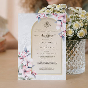 Luxury Muslim Wedding Invitation with Bismillah