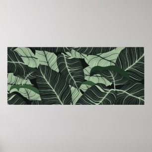 Luxury nature leaves background. Floral pattern, T Poster