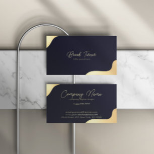 Luxury Navy and Gold Business Card