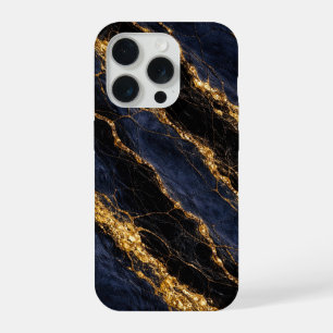 Luxury Navy Blue Marble Gold/Black Vein Phone Case