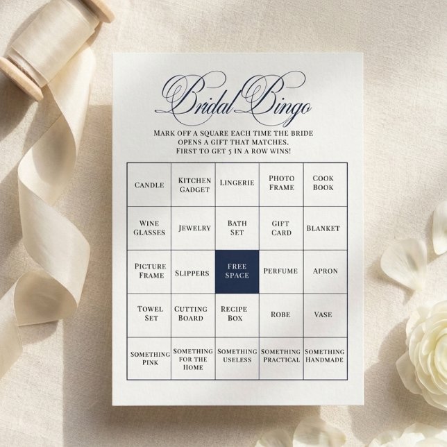Luxury Navy Elegant Bridal Shower Game (Creator Uploaded)
