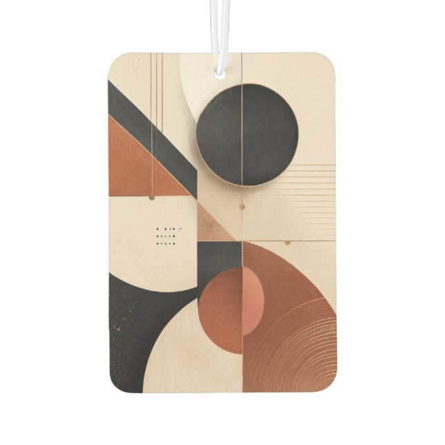 Luxury Neutral Geometric Aesthetic Air Freshener (Back)