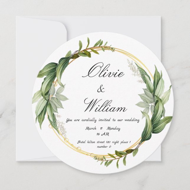 Luxury New Card wedding invitation (Front)
