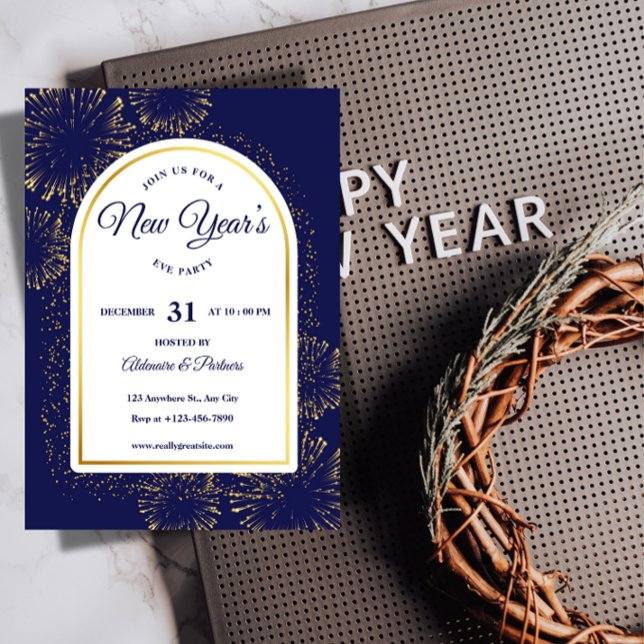 Luxury New Year’s Eve Party Invitation template  (Luxury Holiday Party Invitations)
