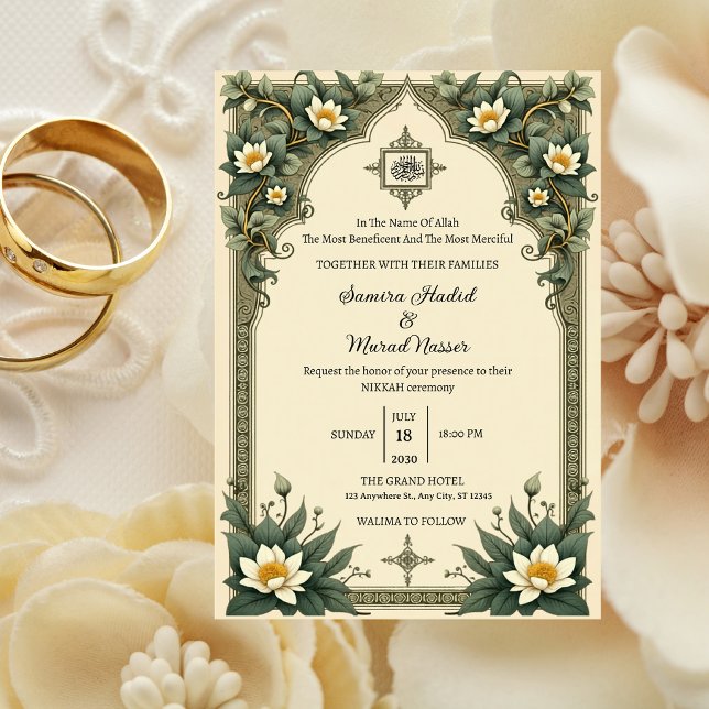 Luxury Nikkah Islamic Wedding  Invitation (Creator Uploaded)