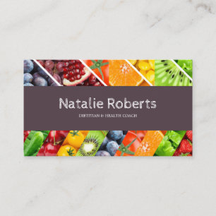 Luxury Nutrition Dietician Appointment Business Card