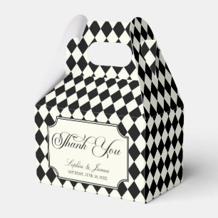 Luxury Old Money Black Ivory Vintage Wedding Favour Box