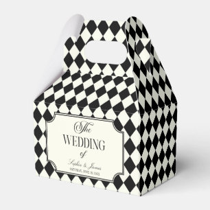Luxury Old Money Black Ivory Vintage Wedding Favour Box