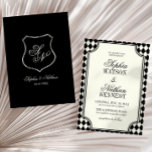 Luxury Old Money Black Vintage Ivory Wedding Invitation<br><div class="desc">This is a Luxury Old Money Black Vintage Ivory Wedding Invitation!</div>