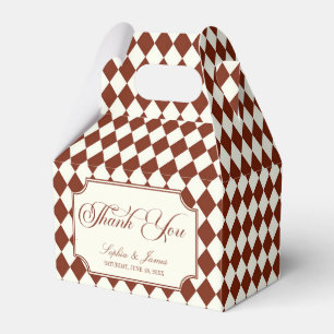 Luxury Old Money Burgundy Vintage Wedding Favour Box