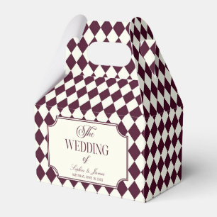 Luxury Old Money Wine Ivory Vintage Wedding Favour Box