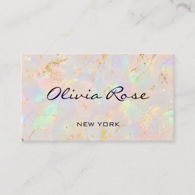 Luxury Opal Gemstone Business Card (Front)