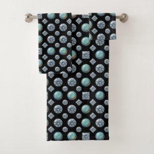Luxury Opals and Diamonds Towel Set