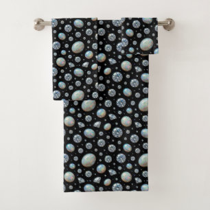 Luxury Opals and Diamonds Towel Set