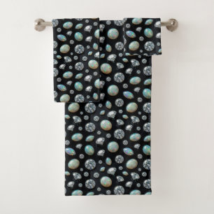 Luxury Opals and Diamonds Towel Set