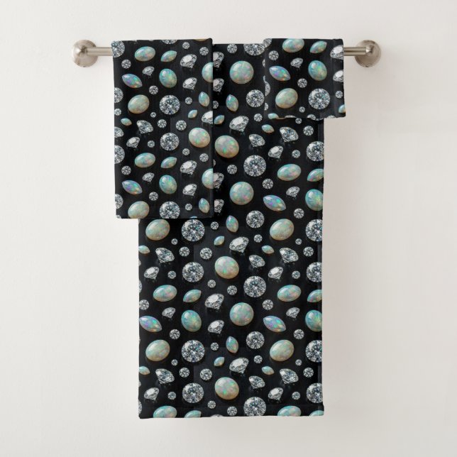 Luxury Opals and Diamonds Towel Set (Insitu)