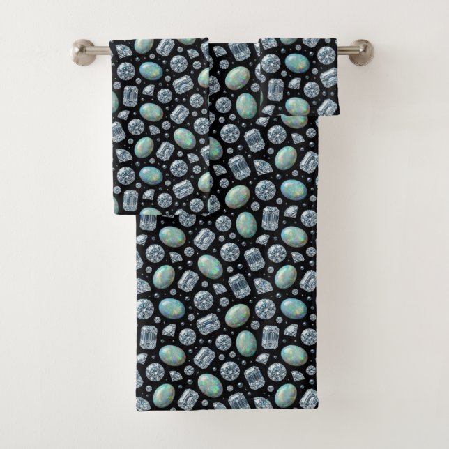 Luxury Opals and Diamonds Towel Set (Insitu)