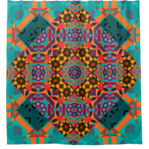 Luxury ornamen arabesque seamless pattern shower curtain