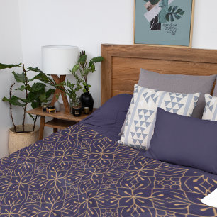 Luxury Ornamental Background In Gold Colour Fleece Blanket