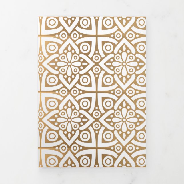 Luxury Ornaments 7 Tri-Fold Holiday Card (Cover)